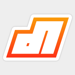 Leo Orange Gradient Outline Sticker